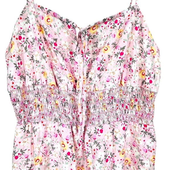 Tristan strappy floral mini dress, 12, smocked, ruffled skirt, pinks, Feminine - Picture 4 of 9